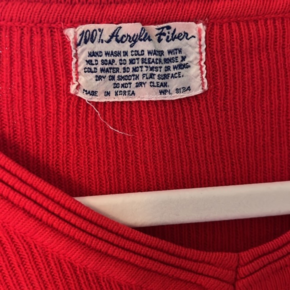 Vintage Cherry Red Sweater - Picture 2 of 2